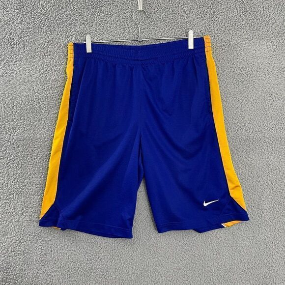 Nike Other - Nike Shorts Men M Purple Yellow Pull on Drawstring‎ Athletic Basketball